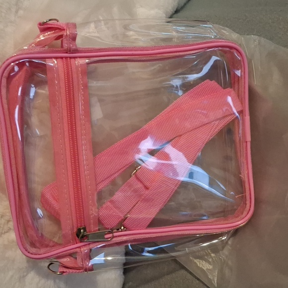 Pink Clear Concert Stadium Crossbody Bag New - Picture 1 of 2